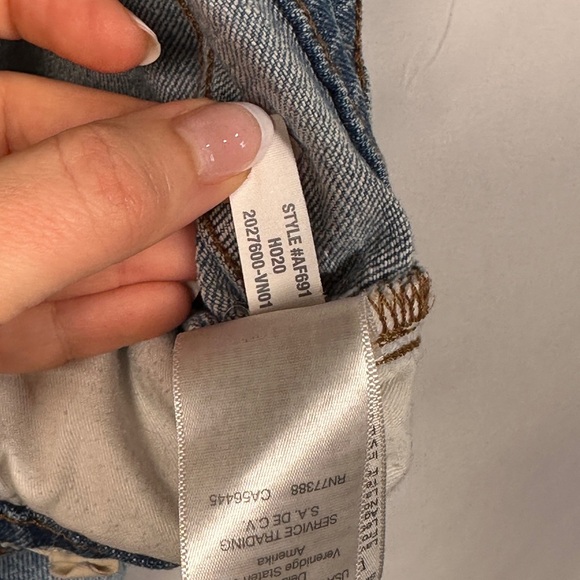 Madewell vintage denim jeans high rise straight rigid cropped raw hem size 26 - Picture 13 of 14